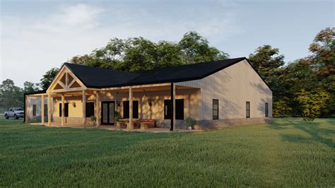 one level metal house plans|1 level barndominium.